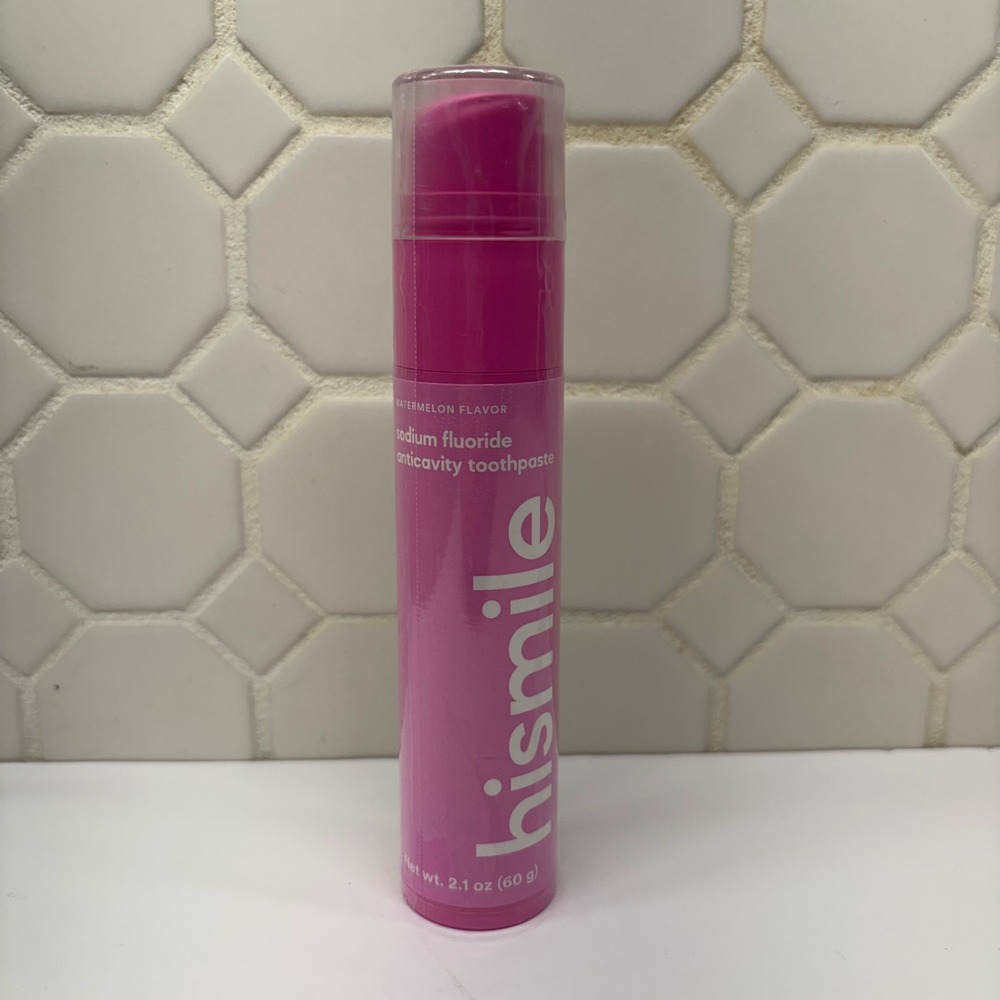 Hismile Watermelon Toothpaste Set of 2 2.1oz Pink Anticavity Fluoride Pump